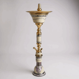 Khalil Mamoon decorative base gold hookah