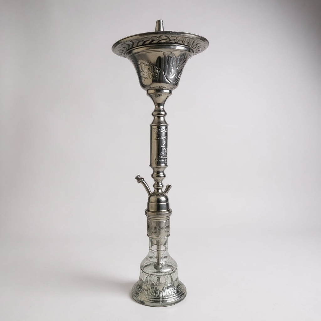 Khalil Mamoon traditional silver Egyptian hookah
