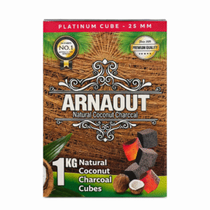 Arnaout Platinum Cube 25mm 1KG natural coconut shisha charcoal