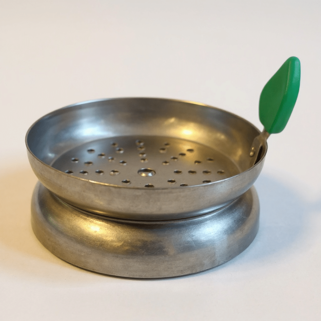 Traditional metal shisha heat management screen for charcoal control