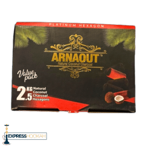 Arnaout coconut shisha charcoal 2.5kg hexagon